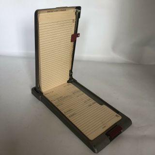 Vintage Bates List Finder Model K Metal Address,  Phone Pad Inside