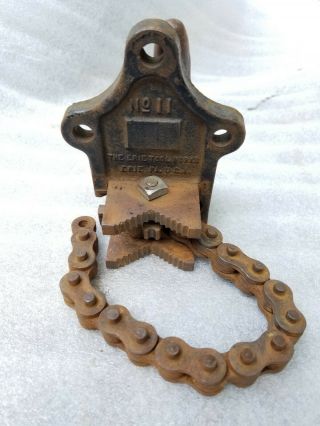 Vintage Erie Tool No.  11 Chain Pipe Vise 4.  25 Lbs.  Made In Usa Erie Pa Vice
