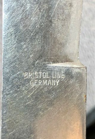 Bristol Line Vintage German Letter Opener Germany Metal 9 Inch Ruler 2
