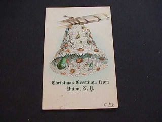 Christmas Greetings From Union,  York 1906 Postcard