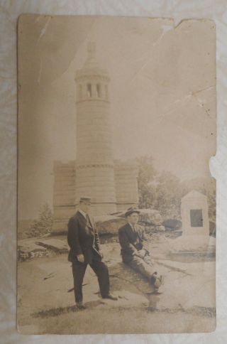 Vtg 44th York Infantry Monument Memorial Gettysburg Photo Postcard Civil War