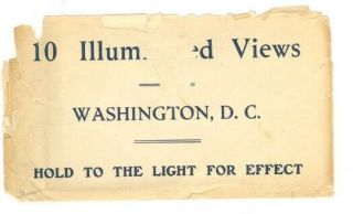 Htl Hold To Light " Envelope Washington Dc To Hold 10 Illuminated " Postcard
