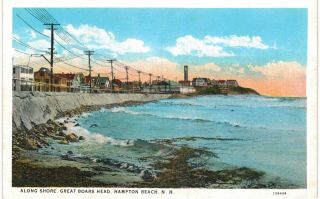Hampton Beach Shore Great Boars Head 1930 Nh