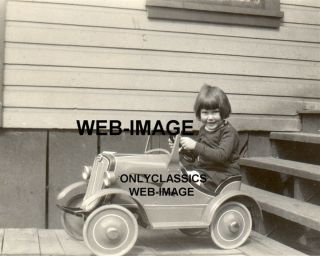 1933 Cute Little Girl In Her Vintage Pedal Car 8x10 Photo Toy Auto Americana