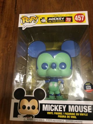 Funko Pop Disney Large 10 Inch Mickey Mouse Green & Blue Shop Exclusive 457