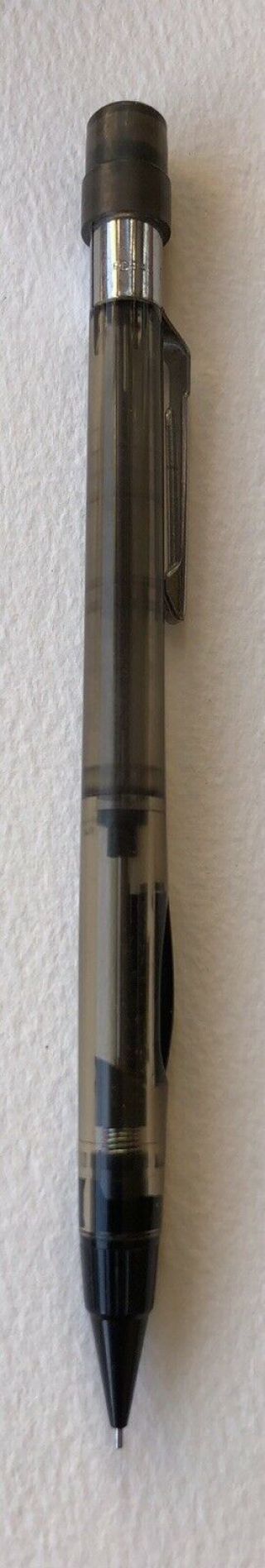 Vintage Pentel Quicker Clicker Smoke 0.  5mm Mechanical Pencil Rare Smoke Cap