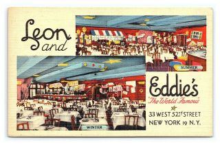 Vintage Postcard Leon And Eddie 