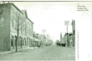 Jamestown Oh 1908 On Main Street Looking East