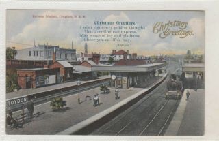 Vintage Postcard Croyden Railway Station Nsw 1900s