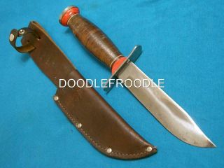 Vintage Schrade Walden Ny Usa H15 " Bowie Hunter " Skinning Survival Knife Knives