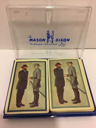 Mason And Dixon Lines Playing Cards General Lee And General Grant Civil War