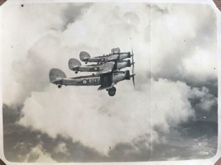 Photograph 1930s Aircraft 824 Naval Air Squadron Formation Flying Royal Navy