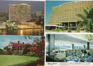 62 Postcards: Hotels & Restaurants Many From Thailand