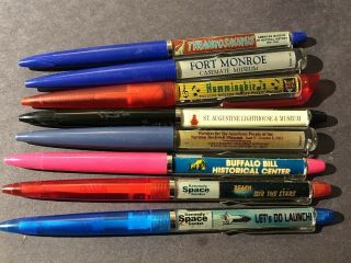 8xvintage Kennedy Space Center Fort Monroe Casemate Museum Floating Floaty Pen