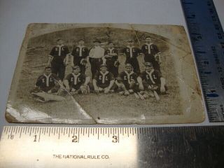 Vintage Real Photo Postcard Early Baseball Team Photo W/coach " E L " ? - Unknown