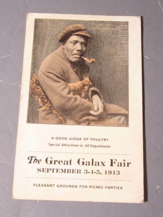 1913 Postcard Advertising The Great Galax Virginia Fair
