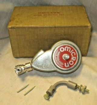 Vintage Omicron Beam Compass W/ Inking Pen Adaptor