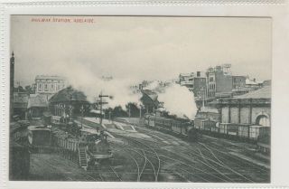 Vintage Postcard Adelaide Railway Station South Australia 1900s