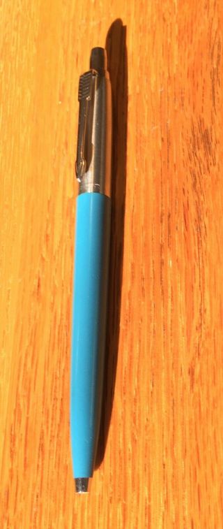 Vintage 1960/70’s Parker Jotter Blue Brass Threads Usa Ball Point Pen