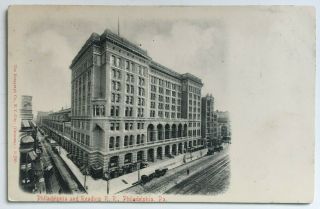 Pa Novelty Embossed Postcard Philadelphia & Reading Rr Railroad Station Terminal