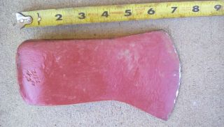 Vintage Usn 3 - 1/2 Single - Bit 3.  5 Lb Axe Head Blade Has Been Painted Red