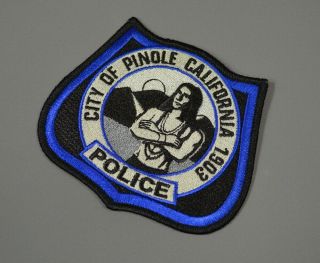 Pinole California Police Patch,  Contra Costa County Ca