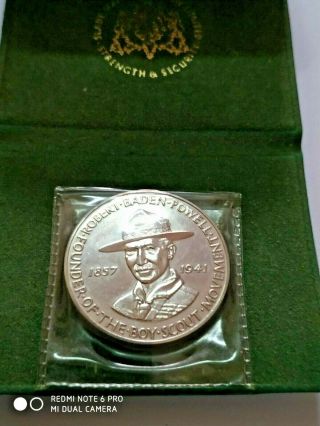 Rare Silver Medal - Coin Baden Powel - Boy Scouts - 1941