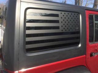 American Flag Decal Huge Side Window Back Truck Jeep Mustang Sticker 34 " X18 " X2