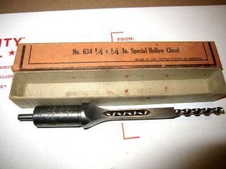 Vintage Home Craft Power Tools No.  636 1/2 " X 1/2 " Hollow Chisel