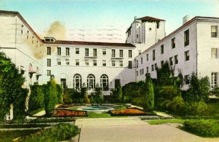 Del Monte,  Ca The Sunken Garden At The Hotel Del Monte 1941 Hand Colored