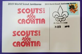 24th World Scout Jamboree 2019 / Postmark On Usps Official Postcard And Croatia