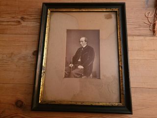 Antique Framed Photo Picture Of Benjamin Disraeli,  Ref A16