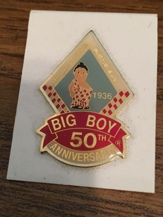 Vintage Bob’s Big Boy Restaurant Lapel Pin - 50th Anniversary