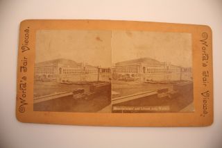Stereoview Card Real Photo Rare 1893 World 