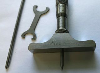 Micrometer depth gauge,  Brown & Sharpe,  No 605 5