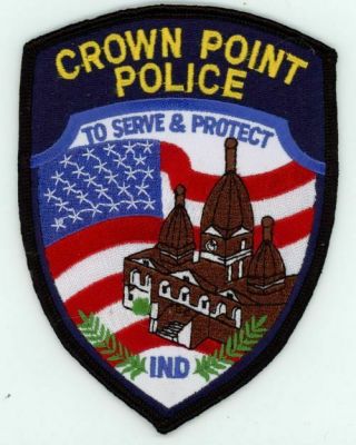 Crown Point Police Indiana In Colorful Flag Patch Sheriff