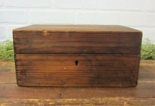 Vintage Hand Made Wood Storage Case Box Tool Jewelry Farmhouse Rustic