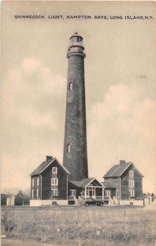1946 Shinnecock Light House Hampton Bays Li Ny Post Card