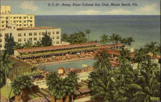 Roney Plaza Cabana Sun Club Miami Beach Florida Fl Swimming Pool 1940s