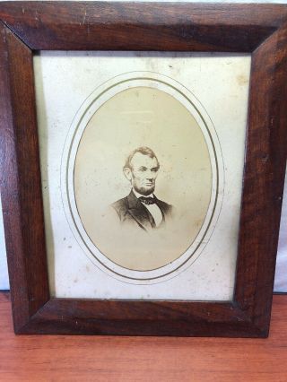 Old Antique 1800’s Civil War President Abraham Lincoln CDV Cabinet Card 2