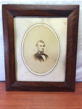 Old Antique 1800’s Civil War President Abraham Lincoln CDV Cabinet Card 3