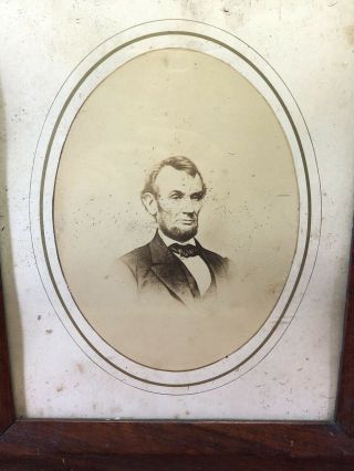 Old Antique 1800’s Civil War President Abraham Lincoln CDV Cabinet Card 4