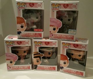 Funko Pop Television I Love Lucy - Set Of 5 Includes B/w Target & Bn Exclusive