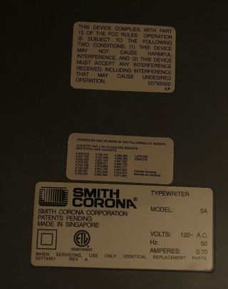 SMITH CORONA DEVILLE 470 ELECTRIC TYPEWRITER CORRECTION SYSTEM 4