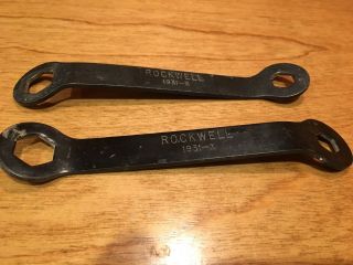 Vintage Rockwell 1931 - X Circular Saw Arbor Wrenches,  1/2 " By 5/8 " (2pc)