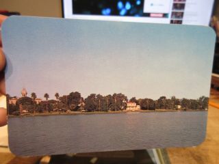 Vintage Old Postcard Florida Lake Desoto City Summer Lakefront Cottages Trees