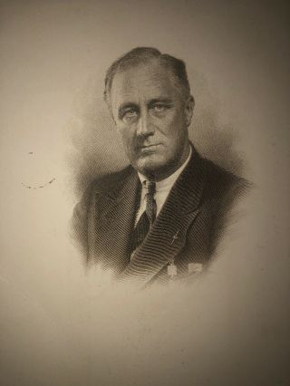 Extremely Rare Vintage Picture 1935 Of President Franklin Delano Roosevelt