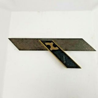 1 ANTIQUE/VINTAGE EBONY BRASS,  STEEL CARPENTER ' S,  MITER SQUARE,  FROM THE UK 2