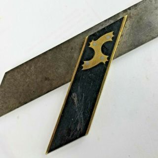1 ANTIQUE/VINTAGE EBONY BRASS,  STEEL CARPENTER ' S,  MITER SQUARE,  FROM THE UK 4