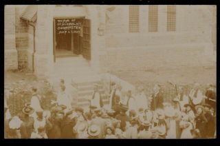 1907 Bristol Bedminster Opening Of St.  Aldhelms Church Real Photo Postcard